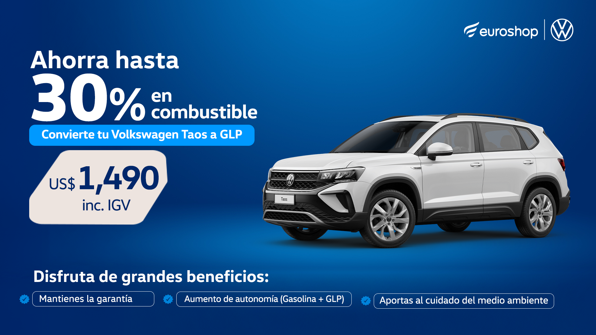 conversion glp taos volkswagen