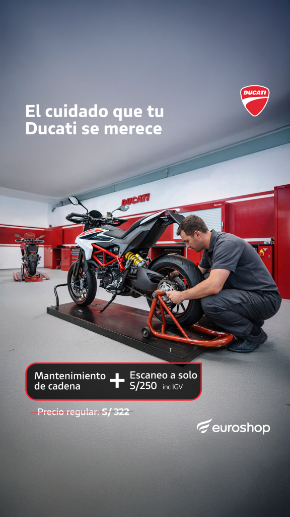 ducati mantenimiento de cadena